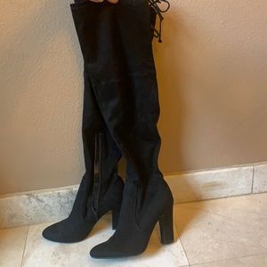 Thigh high boots.  Worn once. Excellent Condition.